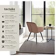 TECTAKE - Ensemble de 4 chaises en cuir synthétique aspect velours brun-noir - vignette