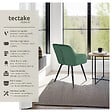 TECTAKE - Ensemble de 4 chaises en cuir synthétique aspect velours vert et noir - vignette