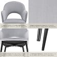 TECTAKE - Lot 2 Fauteuils aspect velours rembourré max 120 kg gris clair - vignette