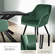 TECTAKE - Chaise Rembourrée aspect velours Dossier ergonomique vert foncé/noir - vignette