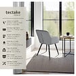 TECTAKE - Ensemble de 6 chaises rembourées effet velours ergonomiques gris/noir - vignette