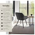 TECTAKE - Lot 6 chaises élégantes aspect corde forme ergonomique anthracite/noir - vignette