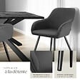 TECTAKE - Lot 6 chaises élégantes aspect corde forme ergonomique anthracite/noir - vignette