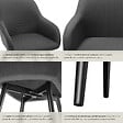 TECTAKE - Lot 6 chaises élégantes aspect corde forme ergonomique anthracite/noir - vignette