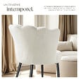 TECTAKE - Fauteuil rembourrage épais revêtement fourrure synthétique crème/noir - vignette