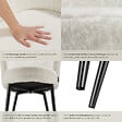 TECTAKE - Fauteuil rembourrage épais revêtement fourrure synthétique crème/noir - vignette