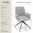 TECTAKE - Lot 2 fauteuils pivotants rembourrés avec tissu robuste gris clair - vignette