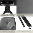TECTAKE - Lot de 2 chaises pivotantes 360° en velours rembourré anthracite/noir - vignette
