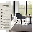 TECTAKE - Ensemble 4 chaises ergonomiques cuir synthétique aspect velours noir - vignette