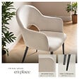 TECTAKE - Lot 4 Fauteuils aspect velours rembourré max 120 kg crème - vignette