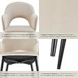TECTAKE - Lot 4 Fauteuils aspect velours rembourré max 120 kg crème - vignette