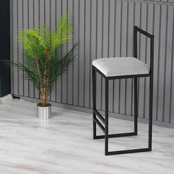 HABITAT ET JARDIN - Tabouret de bar en métal "Nordic" 35 x 35 x 84 cm - Crème - large