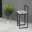 HABITAT ET JARDIN - Tabouret de bar en métal "Nordic" 35 x 35 x 84 cm - Crème - vignette