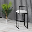 HABITAT ET JARDIN - Tabouret de bar en métal "Nordic" 35 x 35 x 84 cm - Crème - vignette