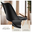 TECTAKE - Lot 2 chaises salle à manger style scandinave forme ergonomique noir - vignette