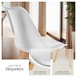 TECTAKE - Lot 6 chaises salle à manger style scandinave forme ergonomique blanc - vignette