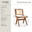 TECTAKE - Lot 4 chaises en bois avec cannage viennois design boho chêne foncé - vignette