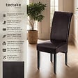 TECTAKE - Ensemble 2 chaises salle à manger aspect cuir ergonomique cappuccino - vignette