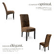 TECTAKE - Ensemble de 6 chaises de salle à manger aspect cuir marron foncé - vignette