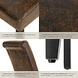 TECTAKE - Ensemble de 6 chaises de salle à manger aspect cuir marron foncé - vignette