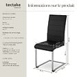 TECTAKE - Ensemble 4 chaises de salle à manger Rembourrées aspect cuir noir - vignette