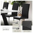 TECTAKE - Lot de 8 chaises Rembourrés en cuir synthétique ergonomique noir - vignette