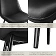 TECTAKE - Lot 2 chaises assise ergonomique rembourrée aspect velours noir - vignette