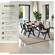 TECTAKE - Lot 6 chaises de salle à manger cannage viennois style boho noir - vignette