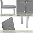 TECTAKE - Lot de 8 chaises avec strass cuir synthétique ergonomique strass gris - vignette