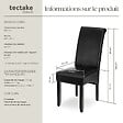 TECTAKE - Ensemble de 6 chaises de salle à manger rembourées aspect cuir noir - vignette