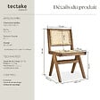 TECTAKE - Lot 6 chaises en bois avec cannage viennois design boho chêne clair - vignette