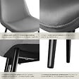 TECTAKE - Lot de 6 chaises Rembourrées aspect velours assise Ergonomique gris - vignette