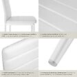 TECTAKE - Lot de 8 chaises avec strass en cuir synthétique ergonomiques blanc - vignette