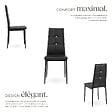 TECTAKE - Ensemble 4 chaises de salle à manger aspect cuir à paillettes noir - vignette