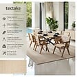 TECTAKE - Chaise de salle à manger cannage viennois style boho chêne clair - vignette