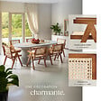 TECTAKE - Lot 6 chaises de salle à manger cannage viennois boho chêne foncé - vignette