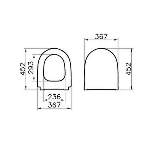 VITRA - SENTO Abattant ultra-fin frein de chute (120-003R009) - large