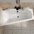 ALLIBERT - Baignoire asymétrique droite 160x85x54 cm - 100% acrylique blanc brillant - vignette