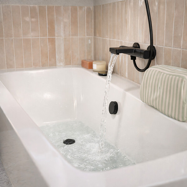ALLIBERT - Baignoire asymétrique droite 160x85x54 cm - 100% acrylique blanc brillant - large