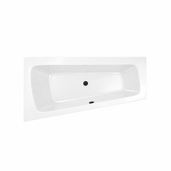 ALLIBERT - Baignoire asymétrique droite 160x85x54 cm - 100% acrylique blanc brillant - large