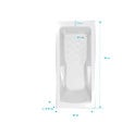 ALLIBERT - Baignoire rectangulaire 180x80x54cm avec zone de douche - Acrylique et ABS Blanc brillant - vignette
