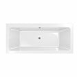ALLIBERT - Baignoire rectangulaire duo 180x80x54cm - 100% acrylique blanc brillant - Lignes droites - vignette