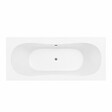 ALLIBERT - Baignoire rectangulaire duo 180x80x54cm - 100% acrylique blanc mat - Lignes arrondies - vignette