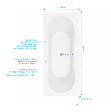 ALLIBERT - Baignoire rectangulaire duo 180x80x54cm - 100% acrylique blanc mat - Lignes arrondies - vignette