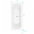 ALLIBERT - Baignoire rectangulaire duo 180x80x54cm - 100% acrylique blanc mat - Lignes arrondies - vignette