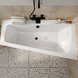 ALLIBERT - Baignoire asymétrique gauche 160x85x54 cm - 100% acrylique blanc brillant - vignette