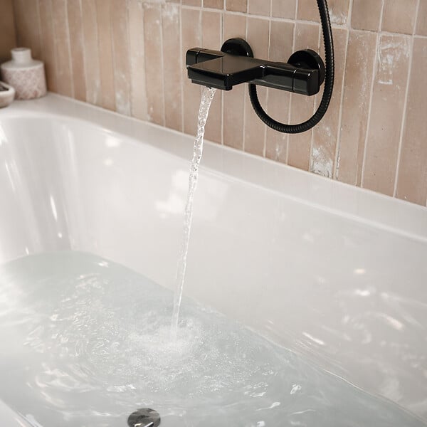 ALLIBERT - Baignoire rectangulaire duo 180x80x54cm - 100% acrylique blanc brillant - Lignes arrondies - large