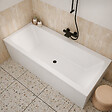 ALLIBERT - Baignoire rectangulaire duo 180x80x54cm - 100% acrylique blanc mat - Lignes droites - vignette