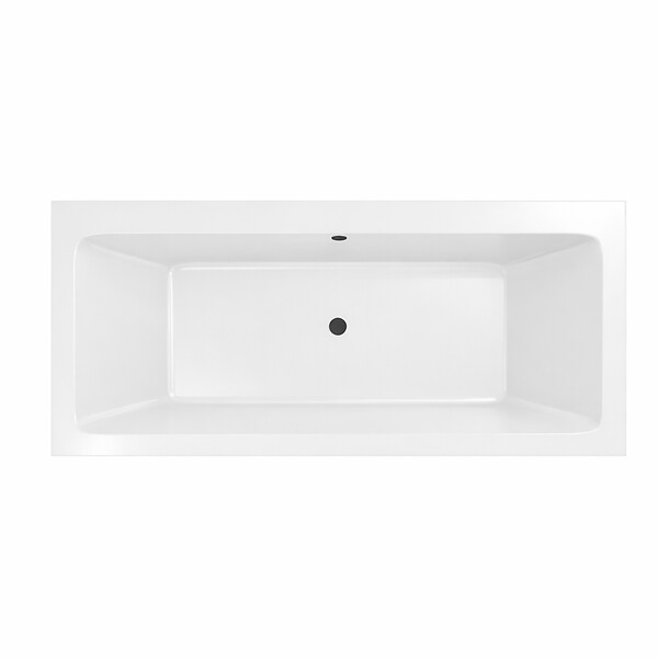 ALLIBERT - Baignoire rectangulaire duo 180x80x54cm - 100% acrylique blanc mat - Lignes droites - large