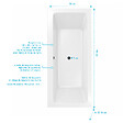 ALLIBERT - Baignoire rectangulaire duo 180x80x54cm - 100% acrylique blanc mat - Lignes droites - vignette
